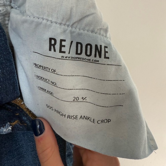 RE/DONE 90s high rise ankle crop size 26 - Picture 8 of 8